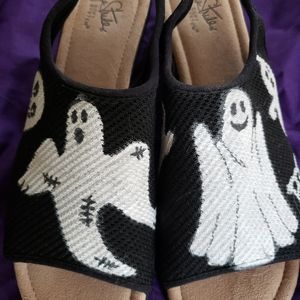 Hand painted halloween sandals